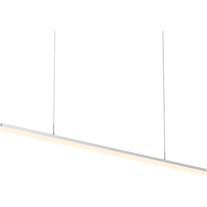Sonneman Stiletto 72" LED Pendant/Frosted Shade, Bright Satin Aluminum - 2349-16