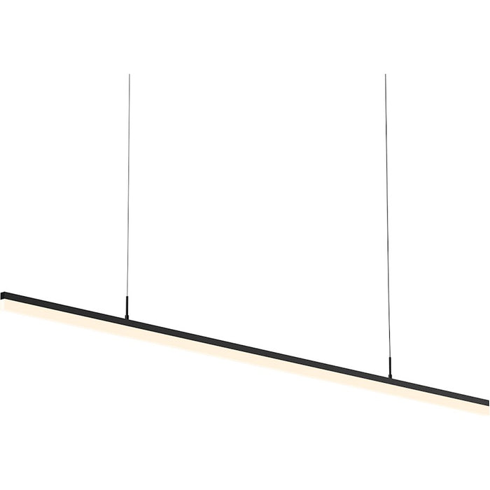 Sonneman Stiletto 72" LED Pendant/Frosted Shade, Satin Black - 2349-25