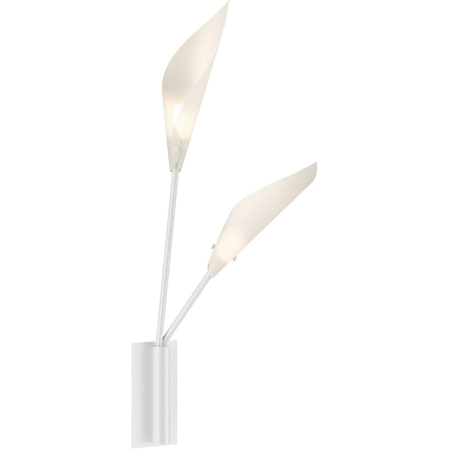 Sonneman Calla LED Sconce, Satin White/White Shade - 2356-03