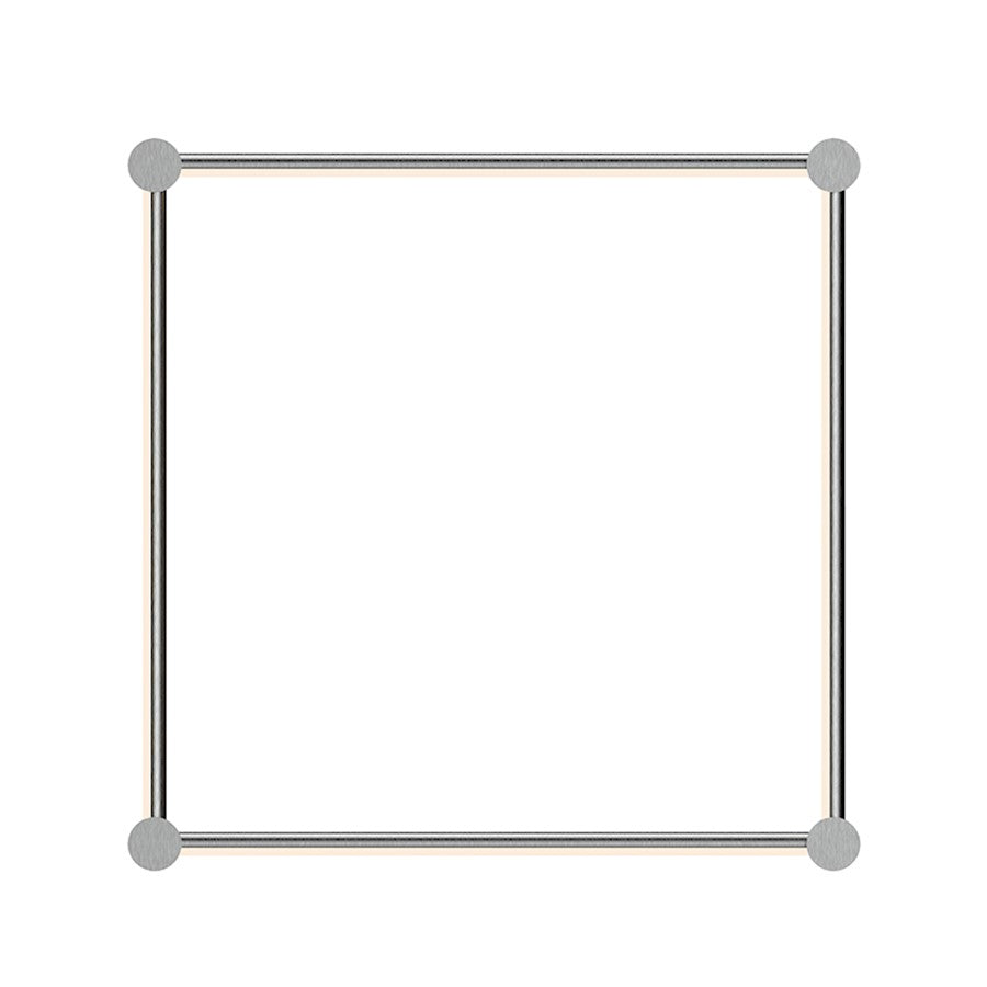 Sonneman Purolinear 360 24" Square LED Wall Bar, Satin Chrome - 23QSCSR22R120PHA