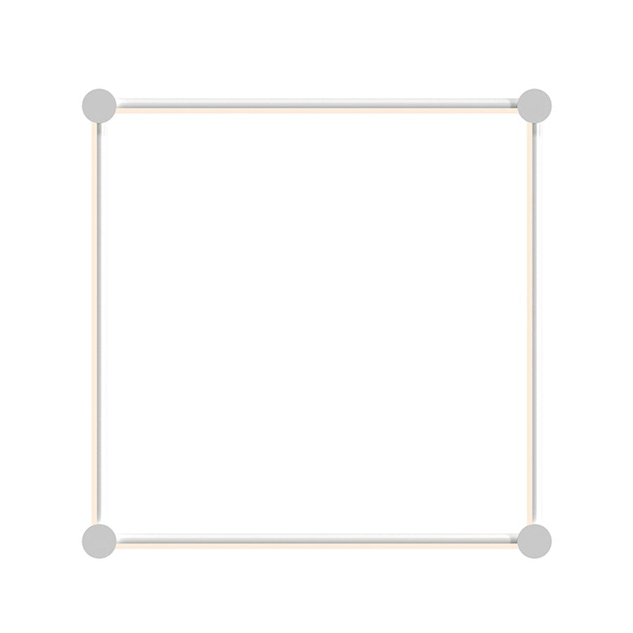 Sonneman Purolinear 360 24" Square LED Wall Bar, Satin White - 23QSWSR22R120PHA