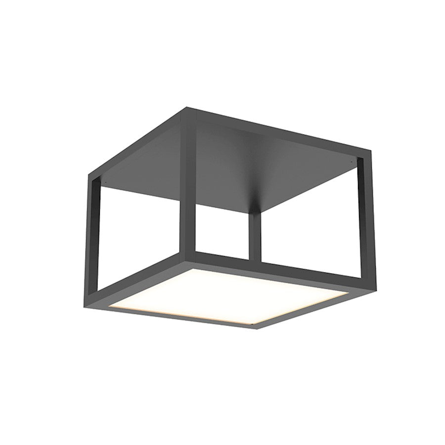 Sonneman Cubix 1-Light Medium LED Surface Mount, Satin Black - 24Z0008