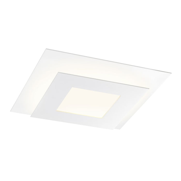 Sonneman Offset Square LED Surface Mount, Textured White - 2727-98