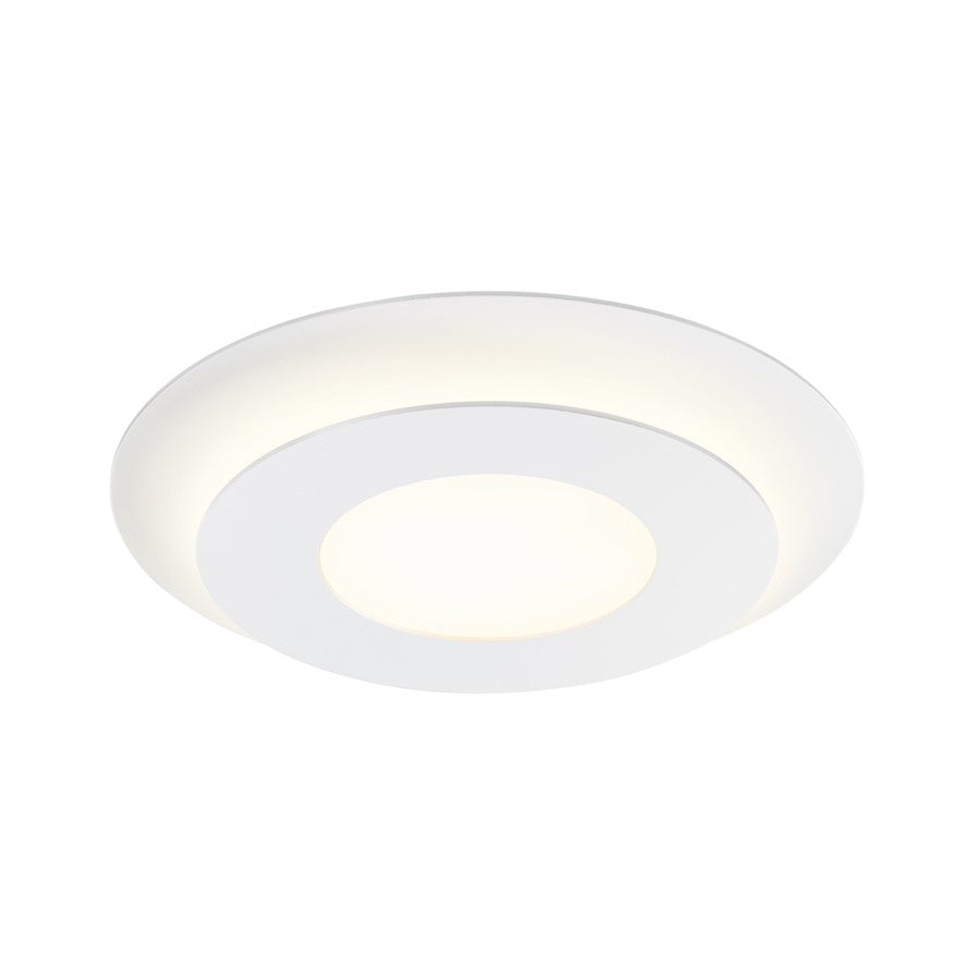 Sonneman Offset Round LED Surface Mount, Textured White - 2729-98