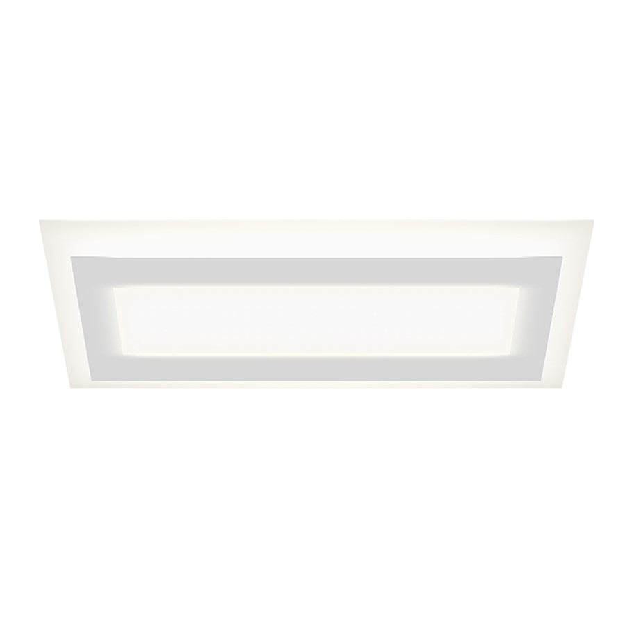 Sonneman Offset 36" Rectangle LED Surface Mount, Textured White - 2733-98