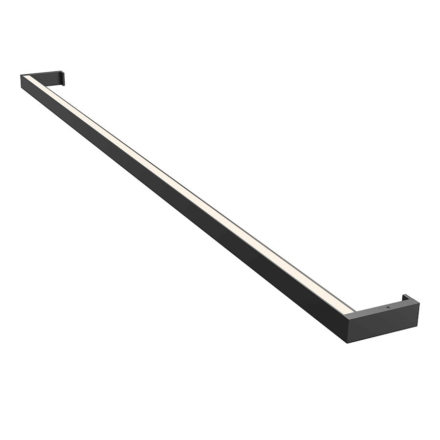 Sonneman Thin-Line 4' 1 Sided LED Wall Bar, 2700K, Satin Black - 2810-25-4-27