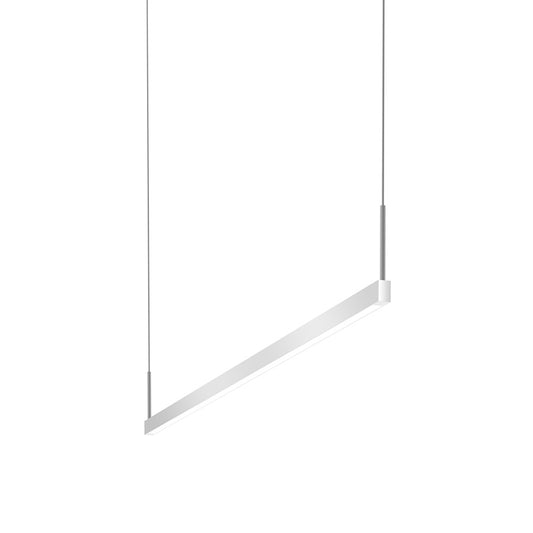 Sonneman Thin-Line 4' 1 Sided LED Pendant, 2700K, Satin Aluminum - 2816-16-4-27