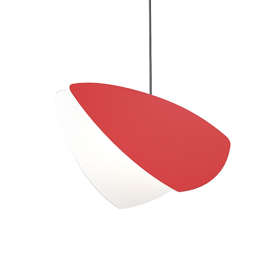 Sonneman Papillons 1 Light 13" LED Pendant, Satin Red - 2901-25-BR