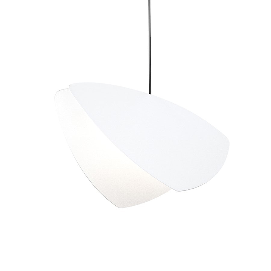 Sonneman Papillons 1 Light 13" LED Pendant, Satin White - 2901-25-BW