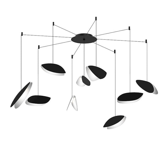 Sonneman Papillons 9-Light Swag LED Pendant, Satin Black/Satin Black - 2905-25K