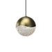 Sonneman Grapes 1 Lt Medium LED Pendant, Dome Canopy, Brass/Clear - 2912-14-MED