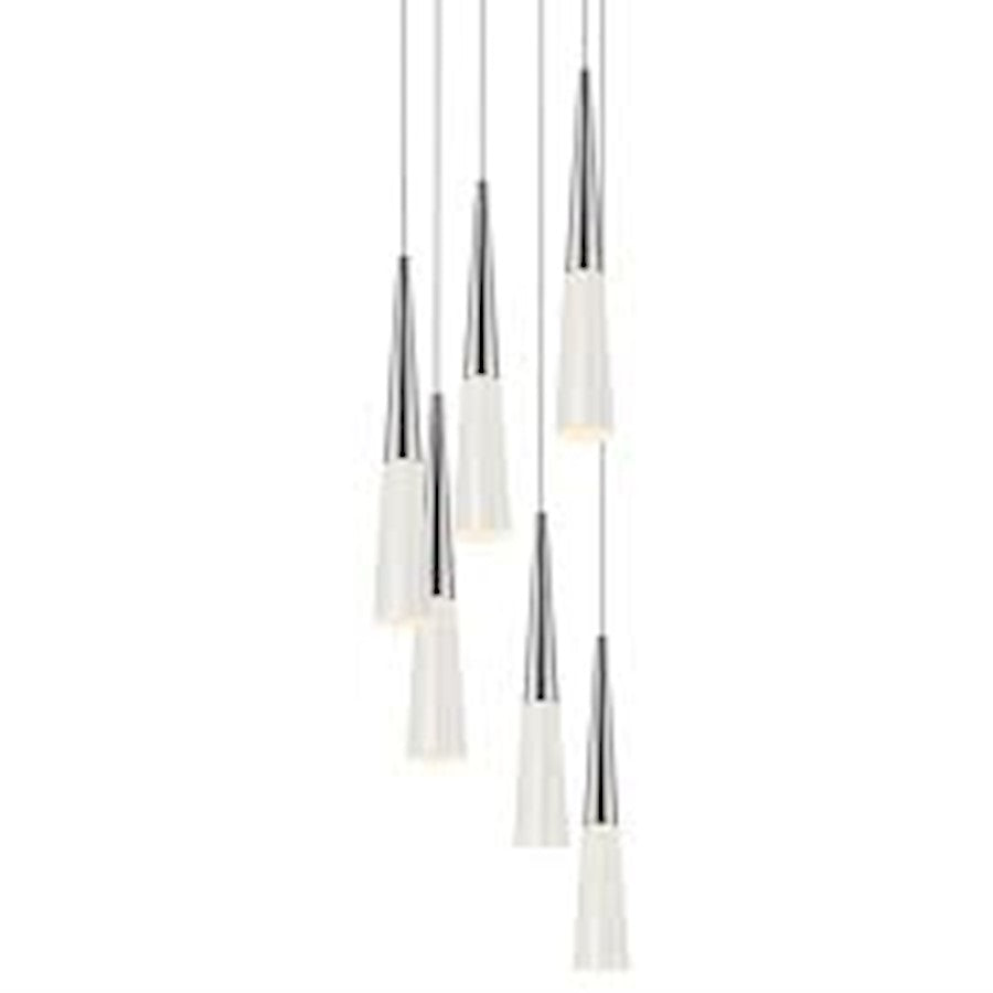 Sonneman Spire 6 Light Pendant, Polished Chrome/Clear - 2943-01