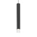 Sonneman ALC 2" Tall LED Pendant, Etched Glass Trim/Satin Black - 3056-25-GK25