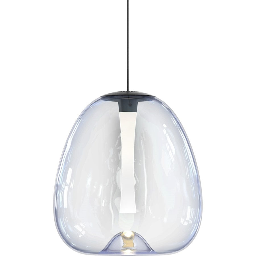 Sonneman Mela LED Pendant, Satin Black/Dichroic Shade, Medium - 3072-25