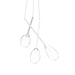 Sonneman Parisone LED Cluster Pendant, Satin White/Clear Glass - 3082-03C