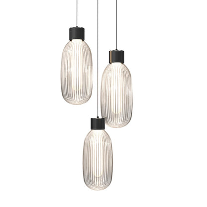 Sonneman Friso 3-Light LED Pendant, Satin Black - 3103-25