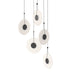 Sonneman Meclisse 5-Light LED Pendant, Satin Black/Etched Glass - 3115-25E