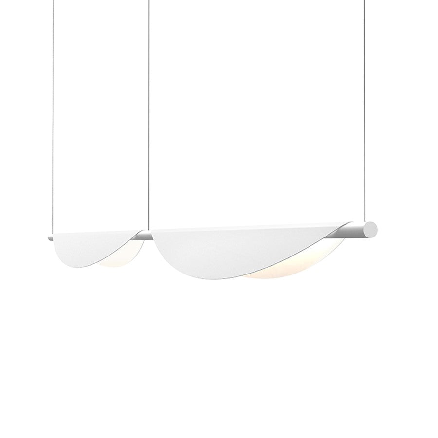 Sonneman Tela LED Double Pendant, Satin White - 3122-03