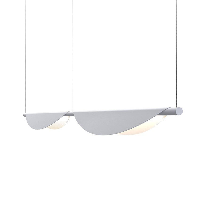 Sonneman Tela LED Double Pendant, Dove Gray - 3122-18