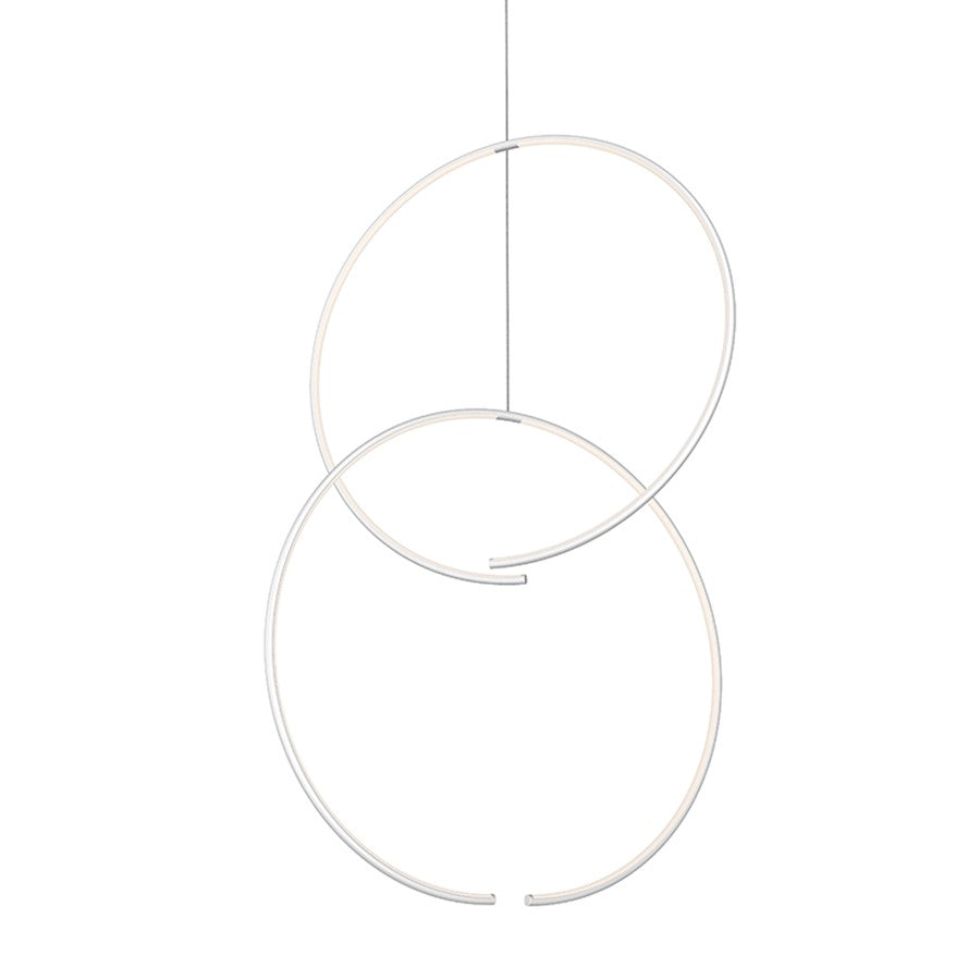 Sonneman Torc LED Double Pendant, Satin White - 3152-03