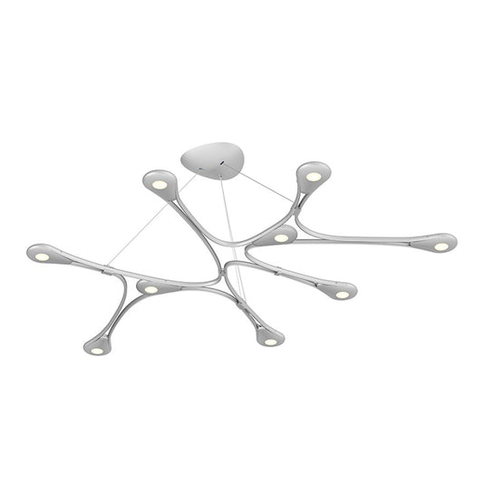 Sonneman Abstraction 9 Light LED Pendant, Bright Satin Aluminum - 3274-16