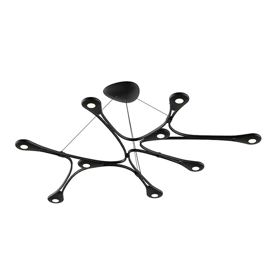 Sonneman Abstraction 9 Light LED Pendant, Satin Black - 3274-25