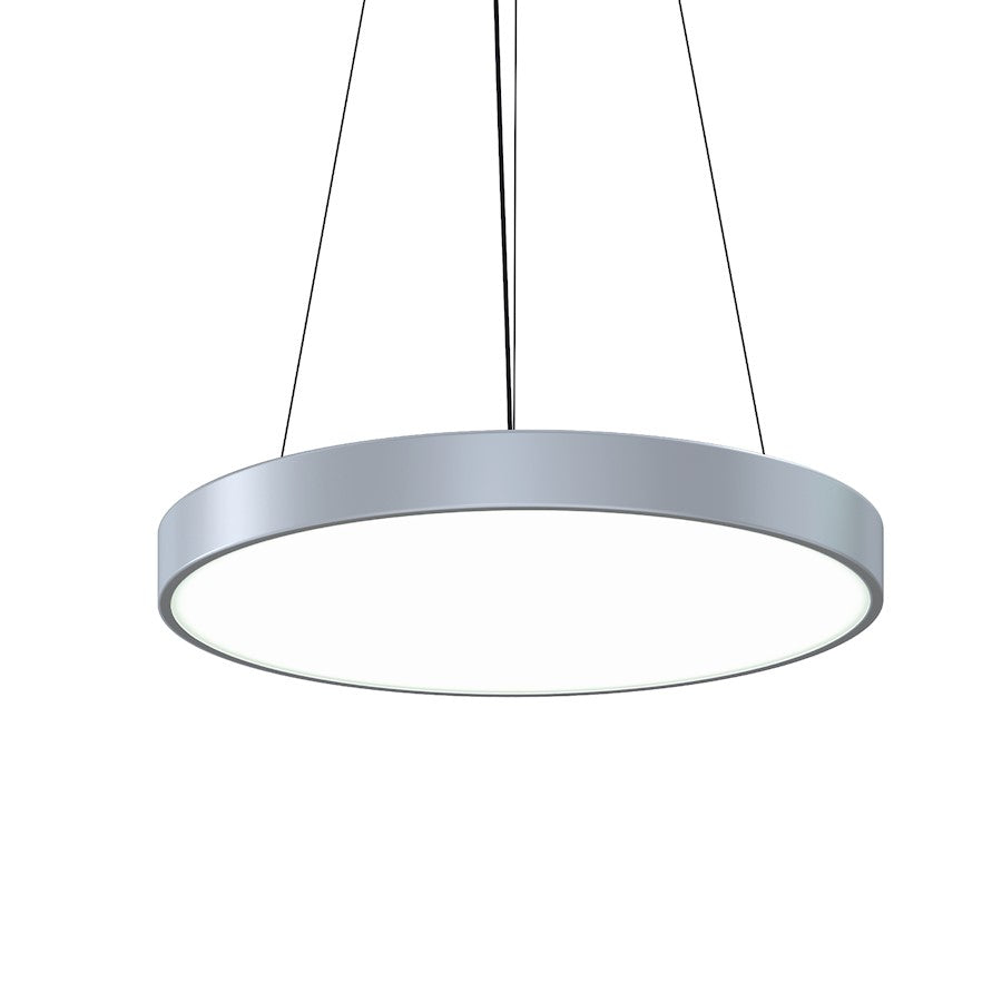 Sonneman Pi 24" Round LED Pendant, Bright Satin Aluminum - 3744-16