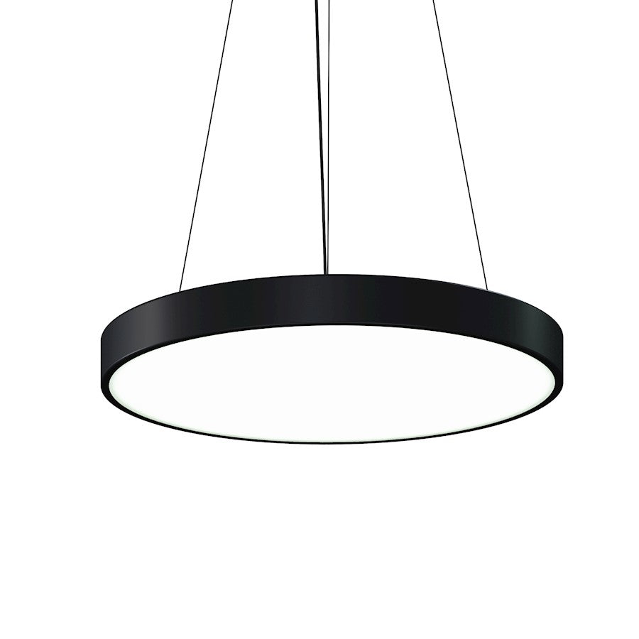 Sonneman Pi 24" Round LED Pendant, Satin Black/Satin Black - 3744-25