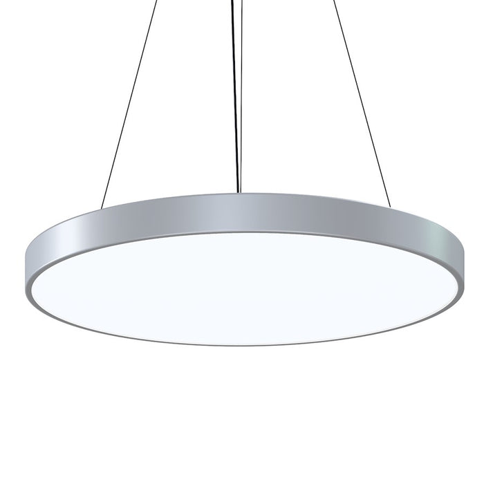 Sonneman Pi 30" Round LED Pendant, Bright Satin Aluminum - 3745-16