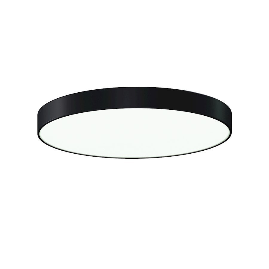 Sonneman Pi 24" Round LED Surface Mount, 3500K, Satin Black/Black - 3747-25-35