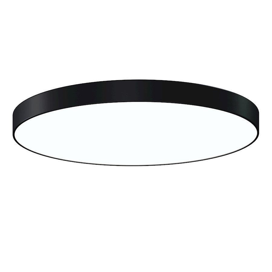 Sonneman Pi 30" Round LED Surface Mount, 3500K, Satin Black/Black - 3748-25-35