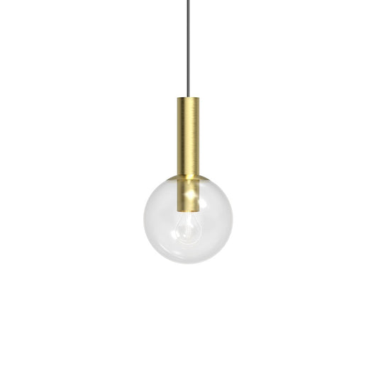 Sonneman Bubbles 8" 1 Light Pendant, Satin Brass/Clear - 3760-38