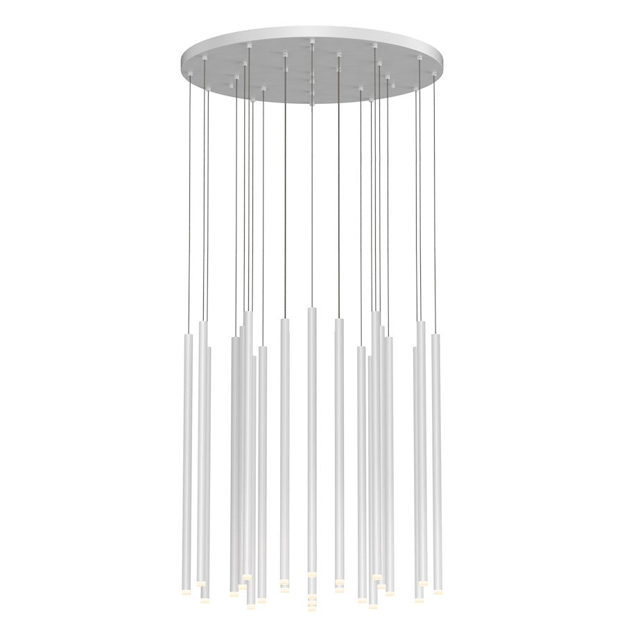 Sonneman Light Chimes 24-Light LED Cluster Pendant, Satin White/Frosted - 408790