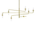Sonneman Atelier 6 Light Pendant, Satin Brass - 4546-38
