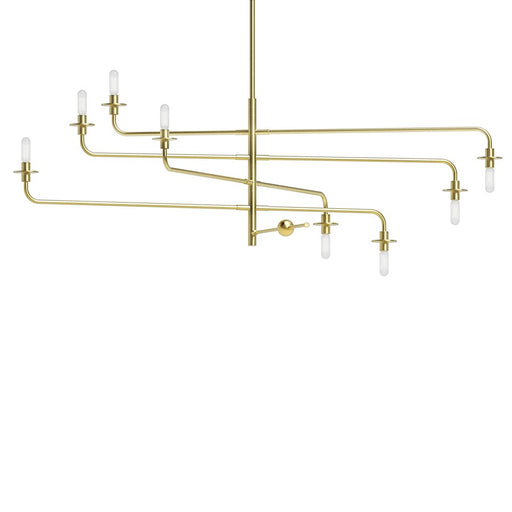 Sonneman Atelier 8 Light Pendant, Satin Brass - 4548-38