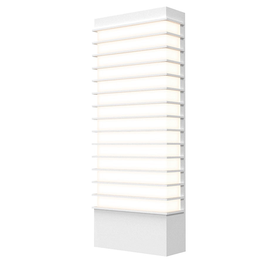 Sonneman Tawa 21" Wide LED Sconce, Textured White - 7415-98-WL