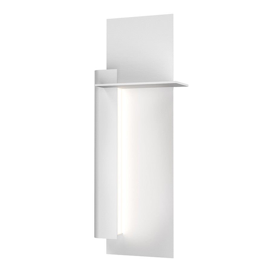 Sonneman Backgate 20" Left 1 Light LED Sconce, Textured White - 7436-98-WL