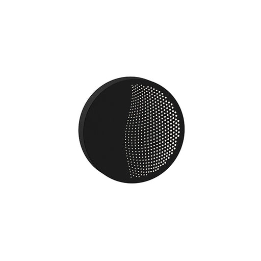 Sonneman Dotwave Small Round LED Sconce, Textured Black - 7450-97-WL