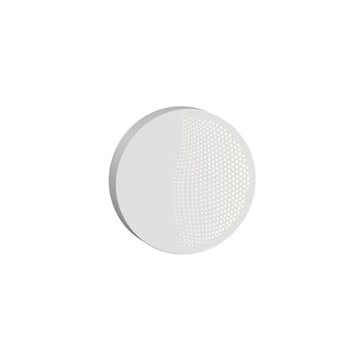 Sonneman Dotwave Small Round LED Sconce, Textured White - 7450-98-WL