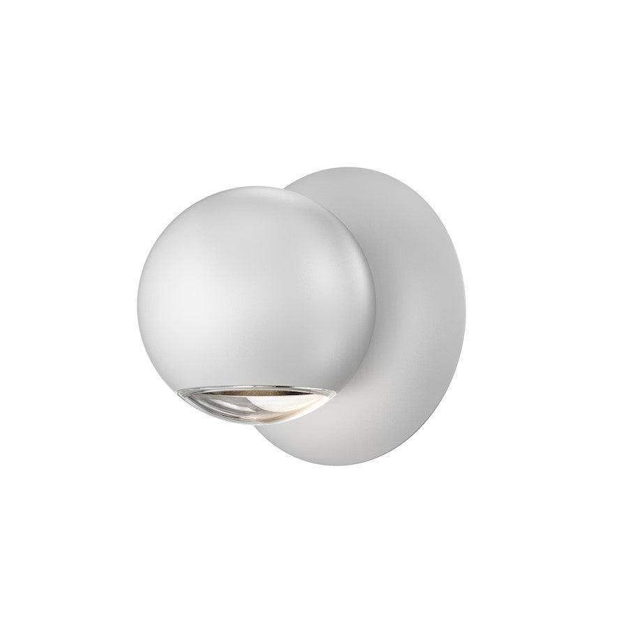 Sonneman Hemisphere 1 Light Sconce, Textured White/Clear - 7500-98