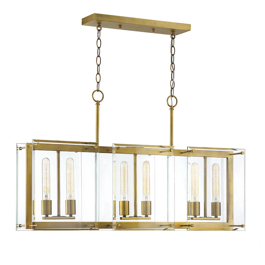 6 Light Linear Chandelier