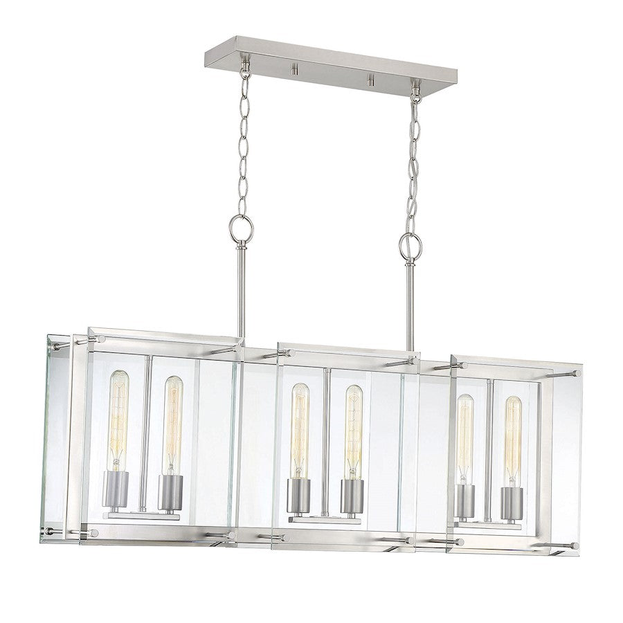 6 Light Linear Chandelier