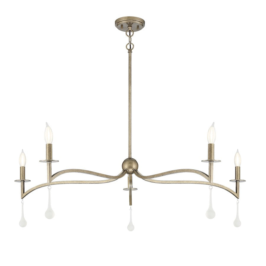 5 Light Chandelier, Chelsea Gold