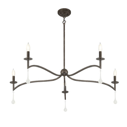 5 Light Chandelier, Chelsea Gold