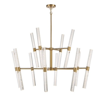 Savoy House Arlon 24 Light LED Chandelier, Warm Brass/Bubble - 1-1734-24-322