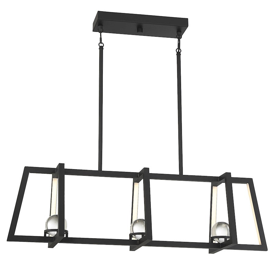 Savoy House Haven LED 1 Light Linear Chandelier, Matte Black - 1-1790-36-89