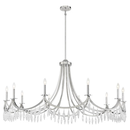 10 Light Chandelier, Matte Black