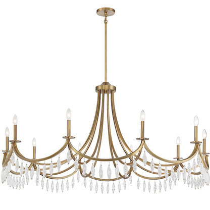 10 Light Chandelier, Matte Black