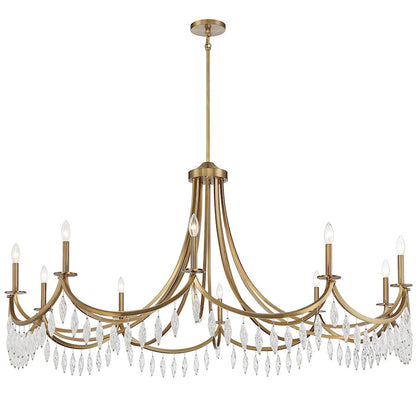 10 Light Chandelier, Matte Black