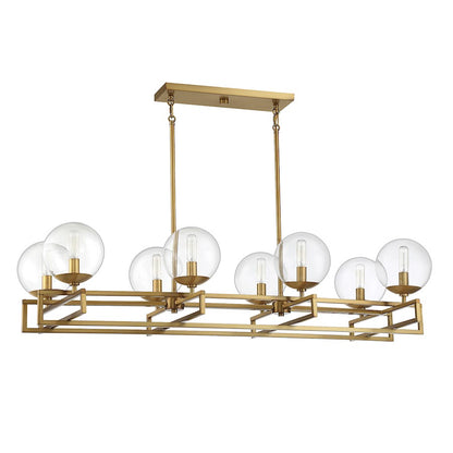 8 Light Linear Chandelier